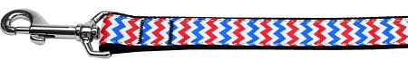 Patriotic Chevrons Nylon Dog Leash 6 Foot